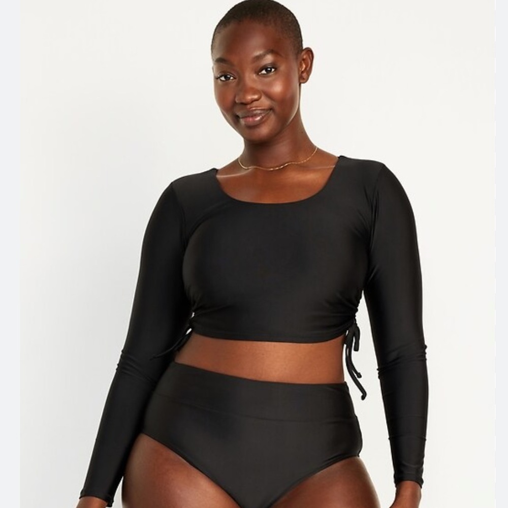 Black Long Sleeve swim shirt